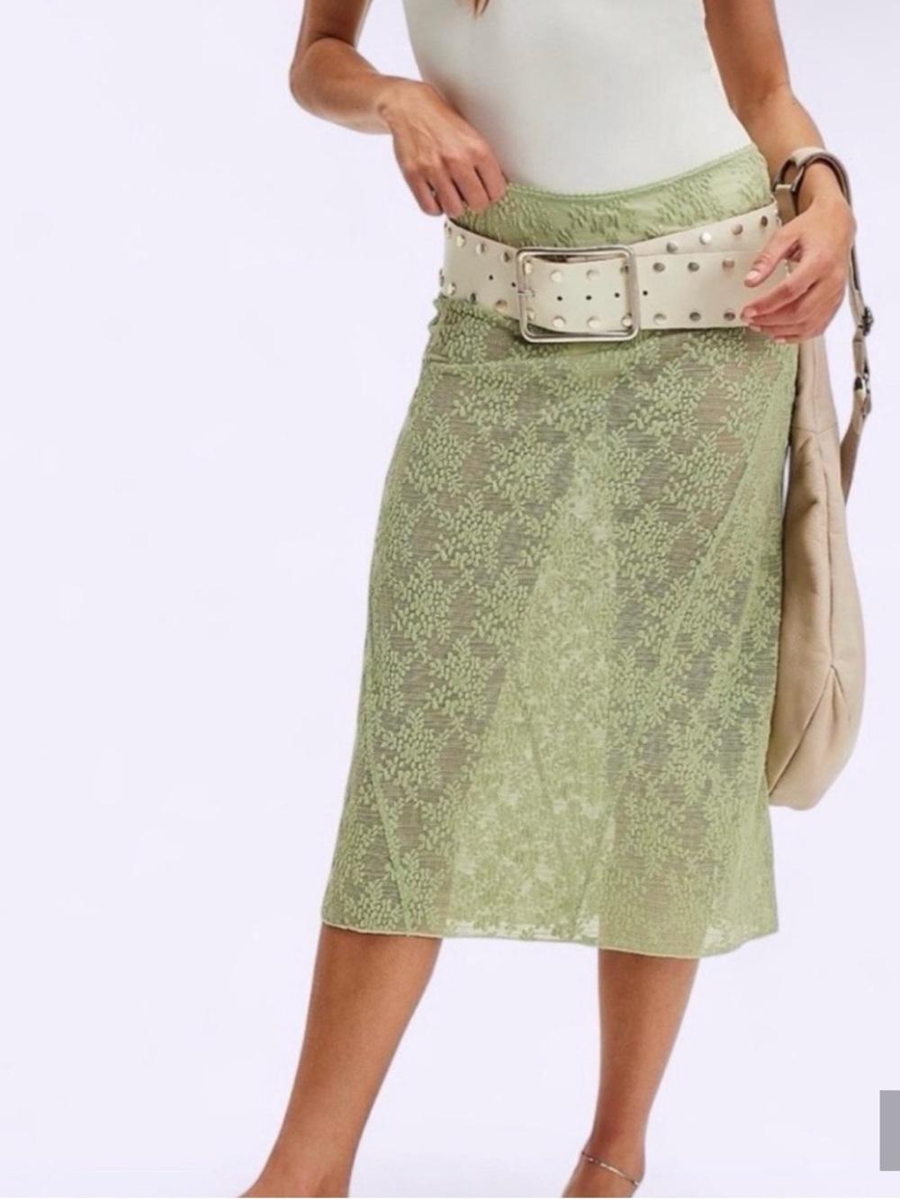Free People Lace Midi Skirt NWT
